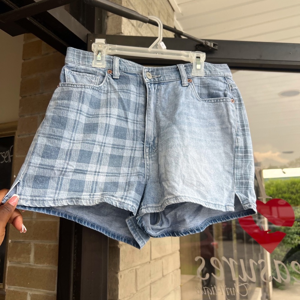 American Eagle Outfitters Blue Jean Shorts High-Waisted
